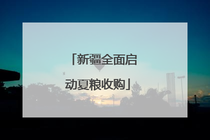 新疆全面启动夏粮收购