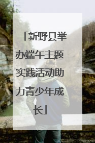 新野县举办端午主题实践活动助力青少年成长