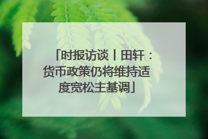 时报访谈丨田轩：货币政策仍将维持适度宽松主基调