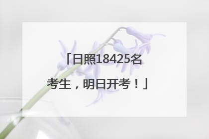 日照18425名考生，明日开考！