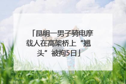 昆明一男子骑电摩载人在高架桥上“翘头”被拘5日