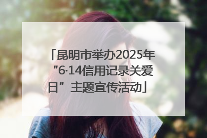 昆明市举办2025年“6·14信用记录关爱日”主题宣传活动