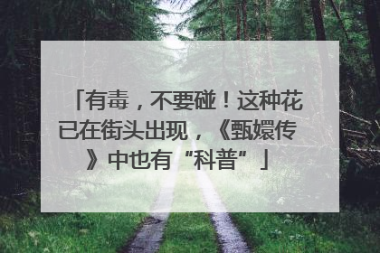 有毒，不要碰！这种花已在街头出现，《甄嬛传》中也有“科普”
