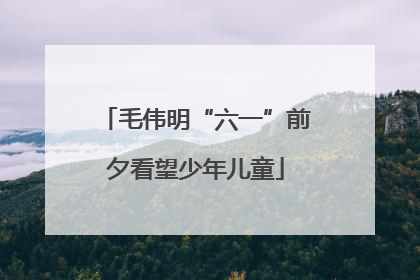 毛伟明“六一”前夕看望少年儿童