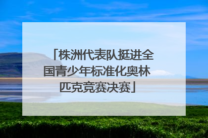 株洲代表队挺进全国青少年标准化奥林匹克竞赛决赛