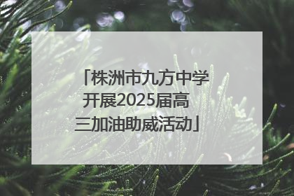 株洲市九方中学开展2025届高三加油助威活动