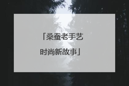 桑蚕老手艺 时尚新故事