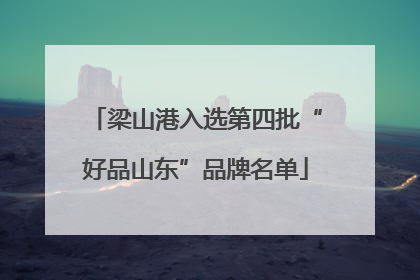 梁山港入选第四批“好品山东”品牌名单