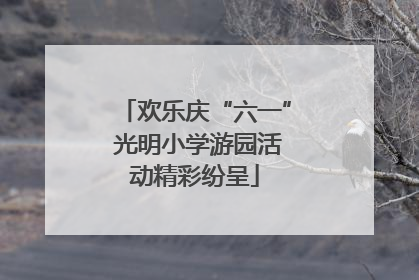 欢乐庆“六一” 光明小学游园活动精彩纷呈