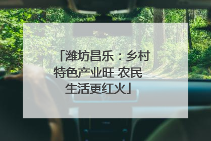 潍坊昌乐：乡村特色产业旺 农民生活更红火