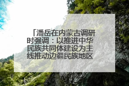 潘岳在内蒙古调研时强调：以推进中华民族共同体建设为主线推动边疆民族地区高质量发展