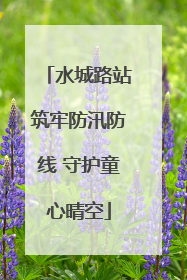 水城路站筑牢防汛防线 守护童心晴空
