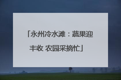 永州冷水滩：蔬果迎丰收 农园采摘忙