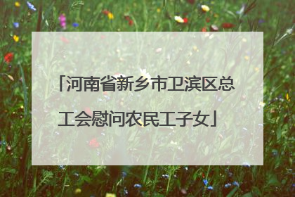河南省新乡市卫滨区总工会慰问农民工子女