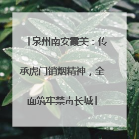 泉州南安霞美：传承虎门销烟精神，全面筑牢禁毒长城