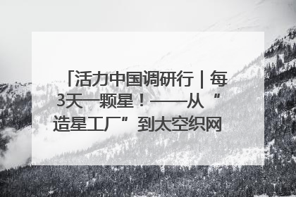 活力中国调研行｜每3天一颗星！——从“造星工厂”到太空织网的“银河速度”