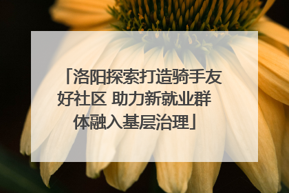 洛阳探索打造骑手友好社区 助力新就业群体融入基层治理