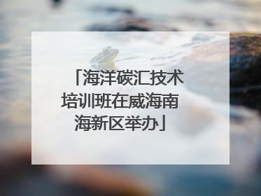 海洋碳汇技术培训班在威海南海新区举办