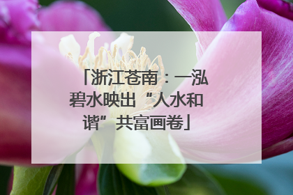 浙江苍南：一泓碧水映出“人水和谐”共富画卷