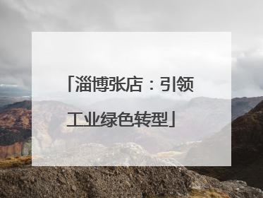 淄博张店：引领工业绿色转型
