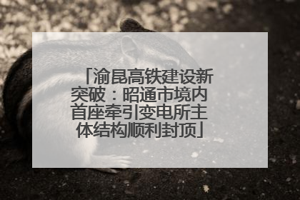 渝昆高铁建设新突破：昭通市境内首座牵引变电所主体结构顺利封顶
