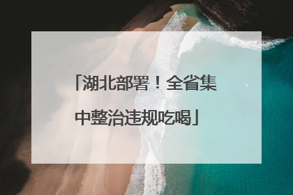 湖北部署！全省集中整治违规吃喝