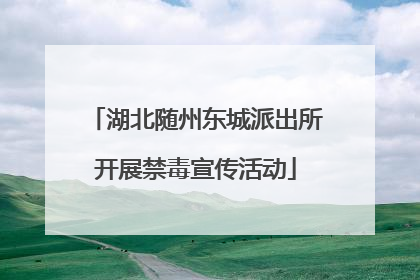 湖北随州东城派出所开展禁毒宣传活动