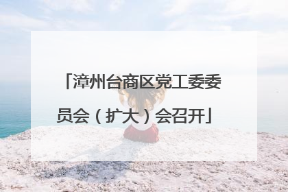 漳州台商区党工委委员会（扩大）会召开