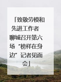 致敬劳模和先进工作者 聊城召开第六场“榜样在身边”记者见面会
