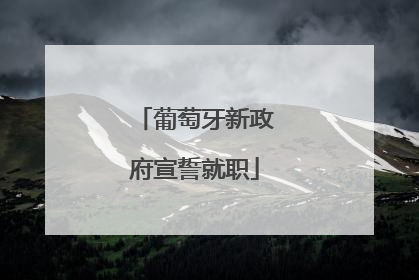 葡萄牙新政府宣誓就职