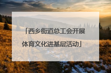 西乡街道总工会开展体育文化进基层活动