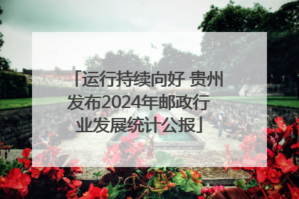 运行持续向好 贵州发布2024年邮政行业发展统计公报
