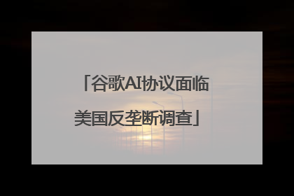 谷歌AI协议面临美国反垄断调查
