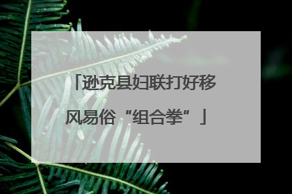 逊克县妇联打好移风易俗“组合拳”