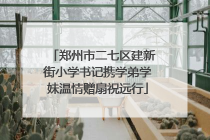 郑州市二七区建新街小学书记携学弟学妹温情赠扇祝远行