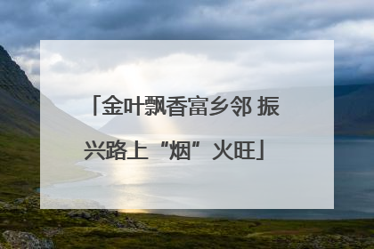 金叶飘香富乡邻 振兴路上“烟”火旺
