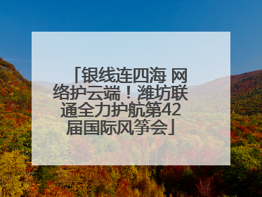 银线连四海 网络护云端！潍坊联通全力护航第42届国际风筝会
