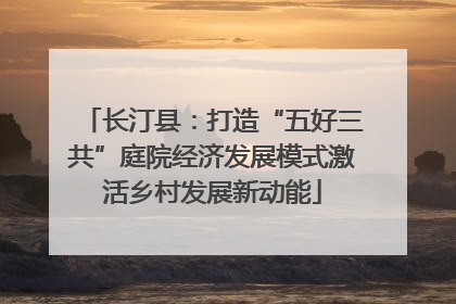 长汀县：打造“五好三共”庭院经济发展模式激活乡村发展新动能