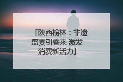 陕西榆林：非遗盛宴引客来 激发消费新活力