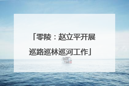 零陵：赵立平开展巡路巡林巡河工作