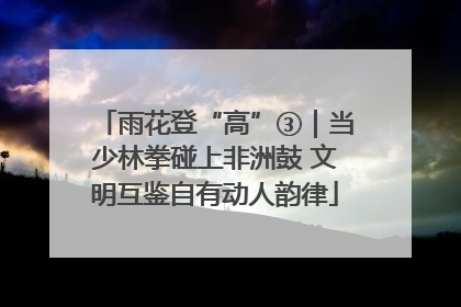 雨花登“高”③｜当少林拳碰上非洲鼓 文明互鉴自有动人韵律
