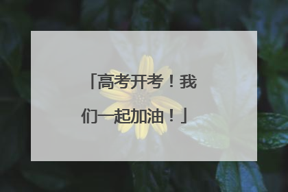 高考开考！我们一起加油！