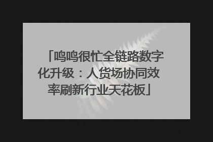 鸣鸣很忙全链路数字化升级：人货场协同效率刷新行业天花板