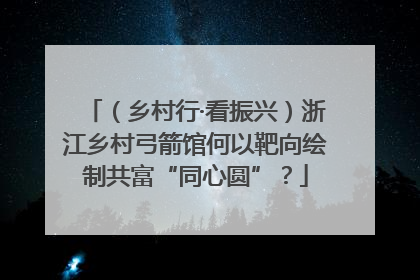 （乡村行·看振兴）浙江乡村弓箭馆何以靶向绘制共富“同心圆”？