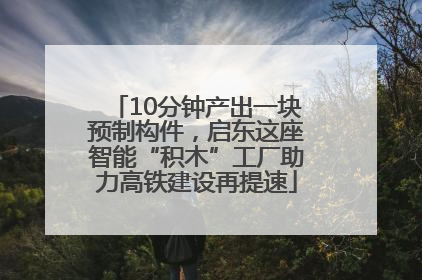 10分钟产出一块预制构件，启东这座智能“积木”工厂助力高铁建设再提速