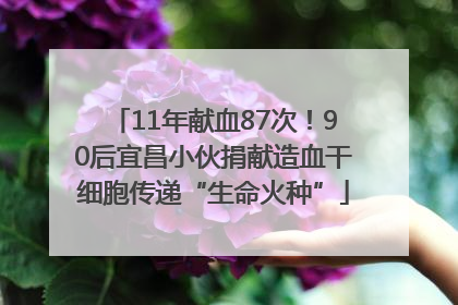 11年献血87次！90后宜昌小伙捐献造血干细胞传递“生命火种”