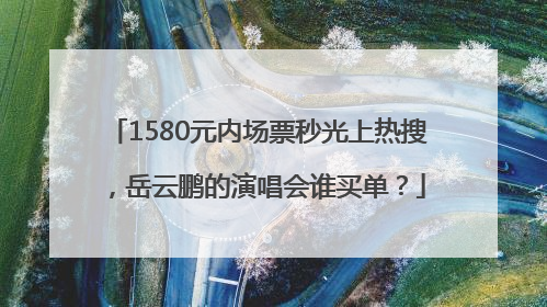 1580元内场票秒光上热搜，岳云鹏的演唱会谁买单？