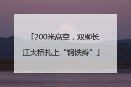 200米高空，双柳长江大桥扎上“钢铁辫”