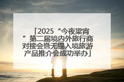 2025“今夜梁宵”第二届境内外旅行商对接会暨无锡入境旅游产品推介会成功举办