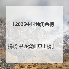 2025中国独角兽榜揭晓 书亦烧仙草上榜